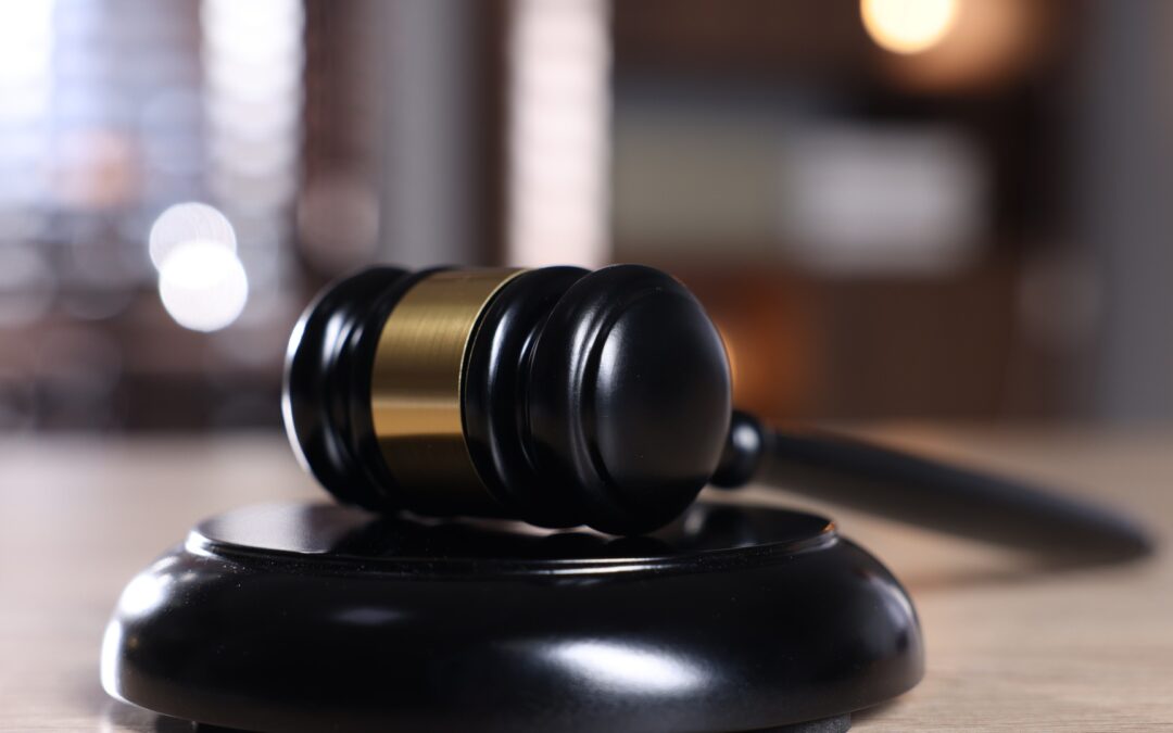 Judge gavel on desk